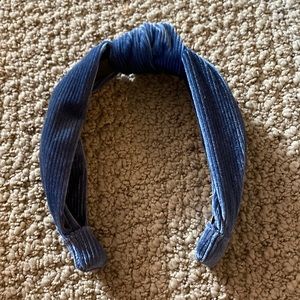 Blue velvet headband